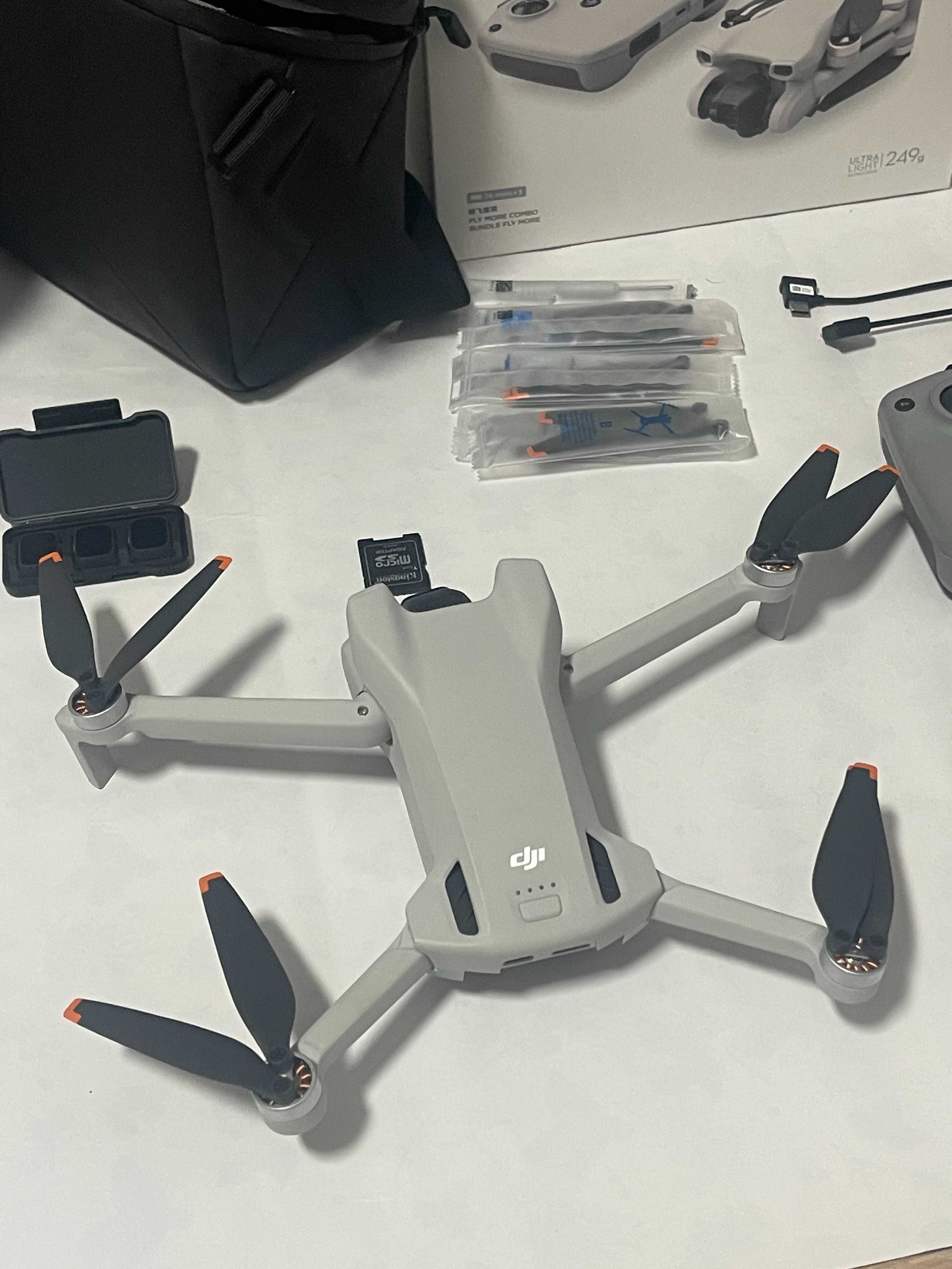Drone DJI MINI 3 Fly More Combo + Set Filtros ND + cartao 128gb + Mala