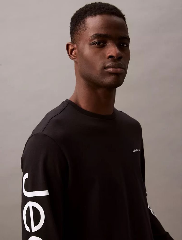 Лонгслів кофта Calvin Klein Jeans Vertical Logo Crewneck T-shirt
