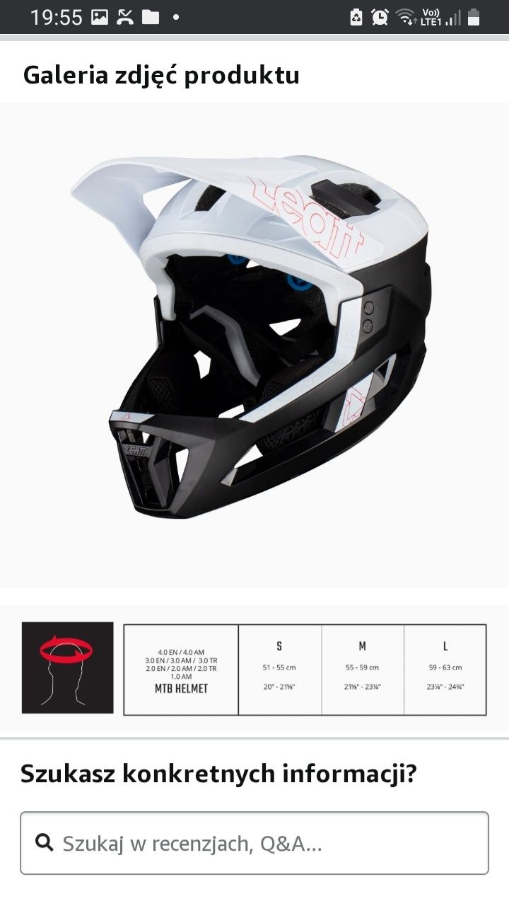 Kask lealt Helmut MTB 3.0v23 rozmiar S 51-55cm