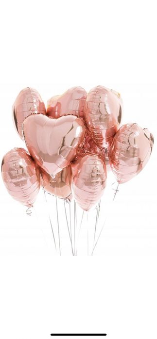 Balon foliowy SERCE PartyDeco rose gold ślub, wesele, walentynki