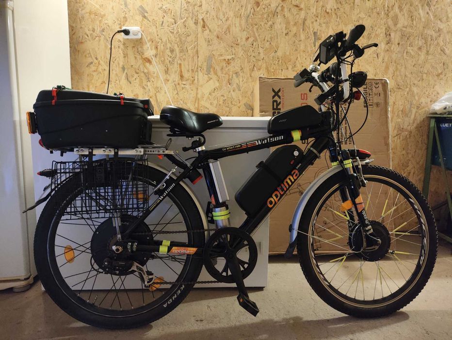Єлектровелосипед 2-х приводній 1000W+750W, 52V, 48V, 24Ah+19Ah