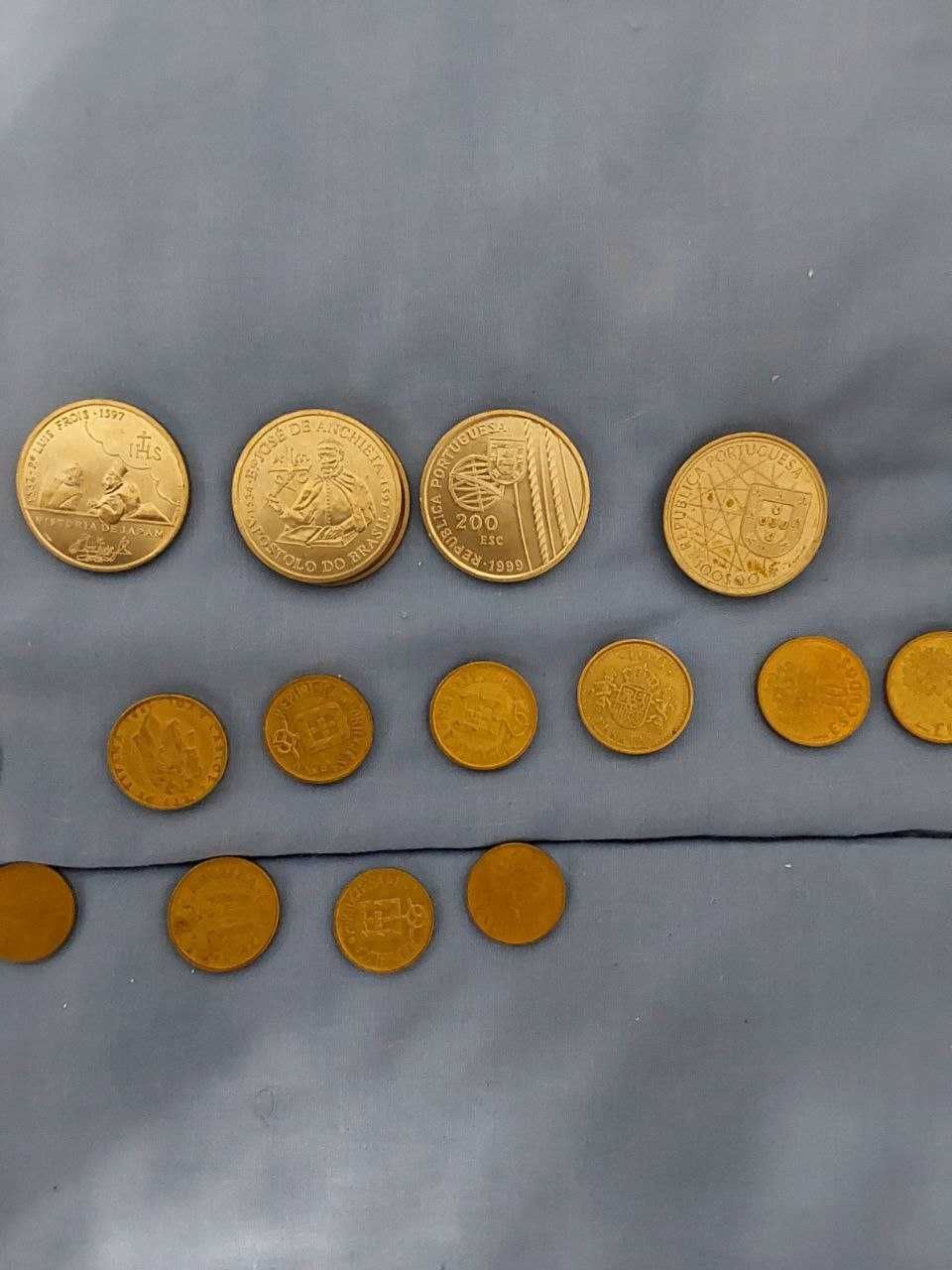 Conjunto de Moedas de escudos antigo moedas de colecionador