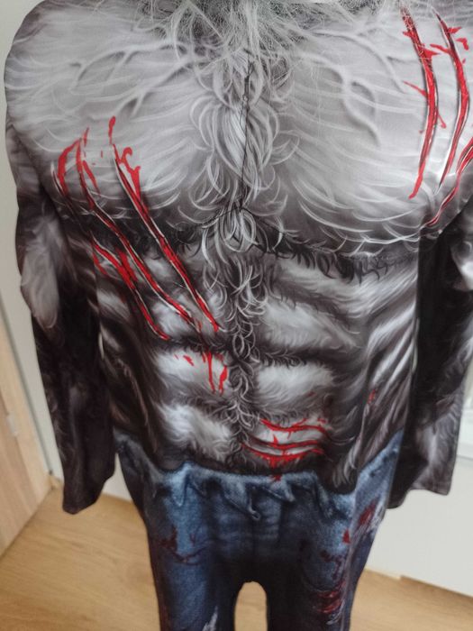 NOWY strój karnawałowy WILK WILKA WILKOŁAKA przebranie 134/140 (515)