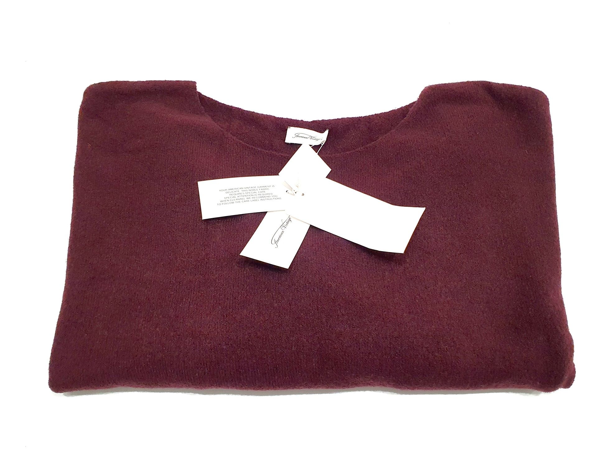 Burgundowy sweter damski AMERICAN VINTAGE model DAMASVILLE roz. M/L