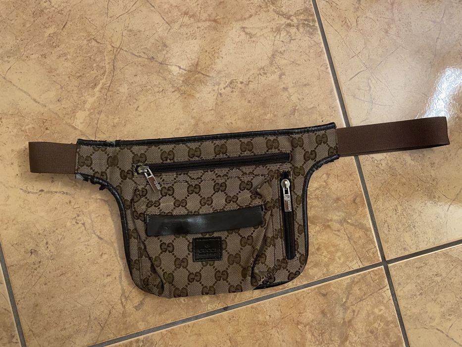 Gg Nerka Brazowa bez camel kamel logowana monogram gucc