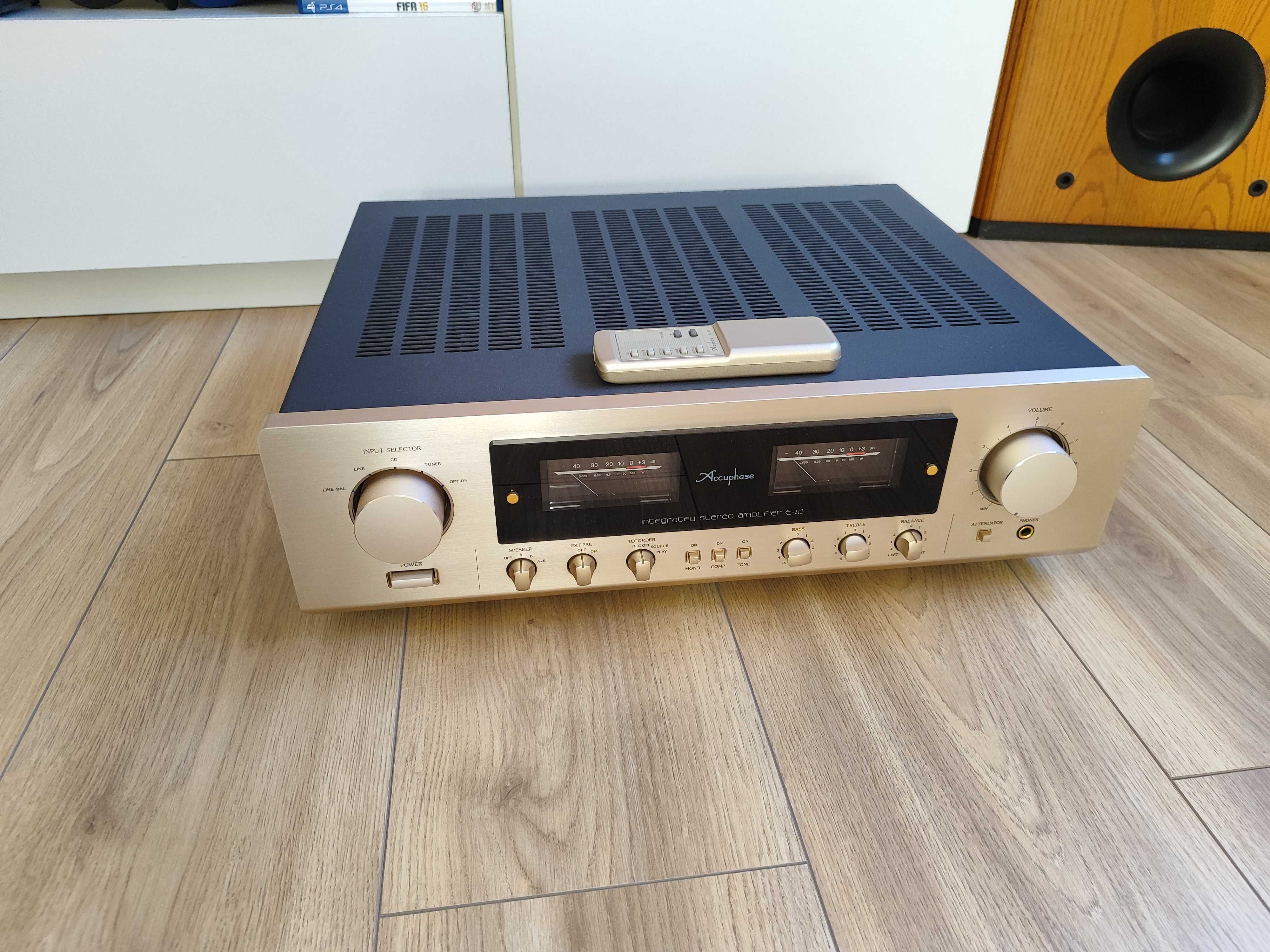 Wzmacniacz Accuphase E-213, doskonały stan, karton, pilot + AD-9