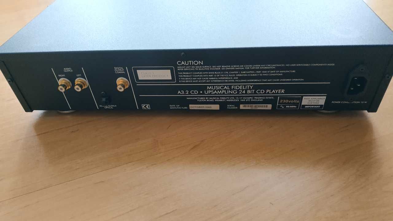 Odtwarzacz CD Transport MUSICAL FIDELITY A3.2 CD 24BIT stan perfek