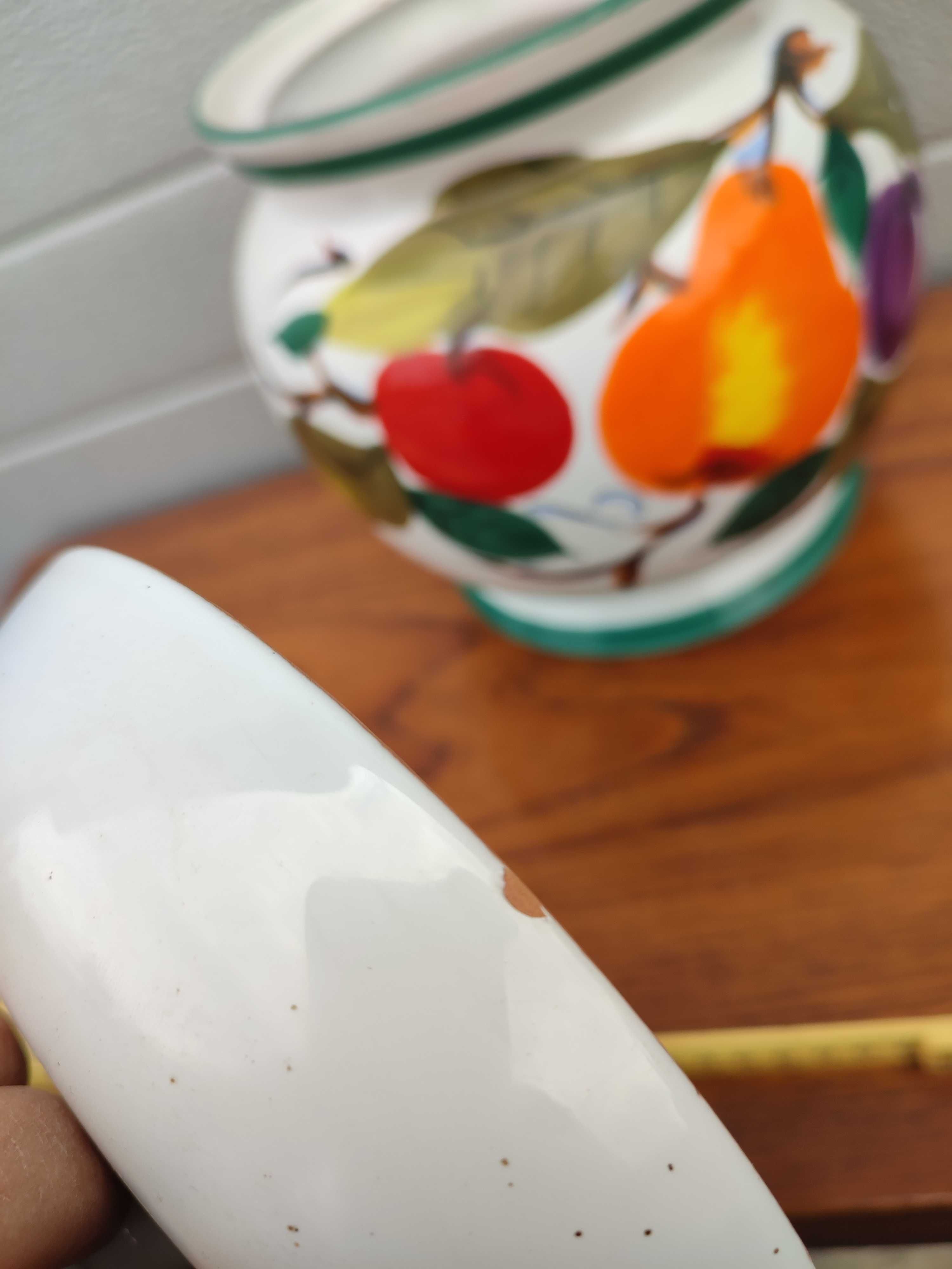 Duży Ceramiczny pojemnik - ręcznie malowany  Włochy - Italy - Design R