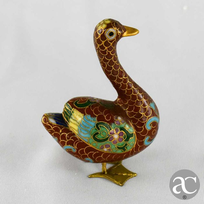 Figura de pato em cloisonné, China, circa 1960 – N2