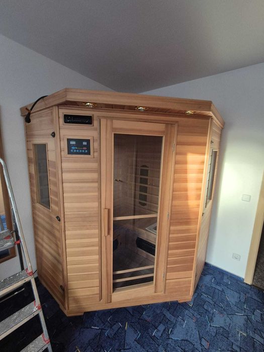 Sauna kabina infrared na podczerwień Artsauna 4os narożna bdb radio
