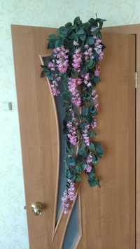 цветы исскуственные вьющиеся длинные 1м для дома офиса и кактус