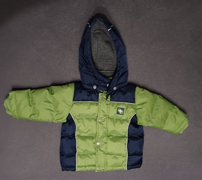 Kurtka dziecięca zimowa ocieplana z odpinanym kapturem rozmiar 68