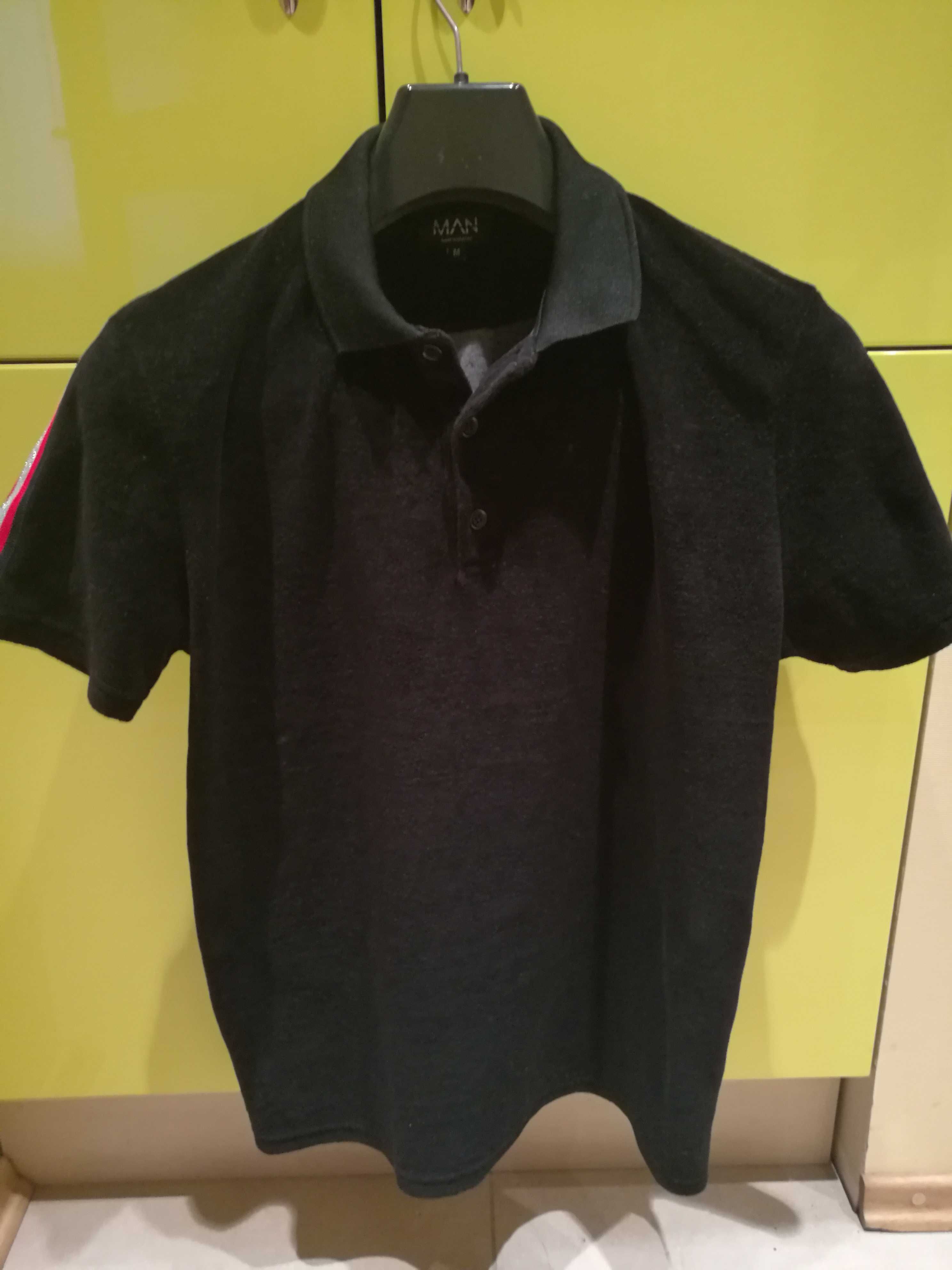 Koszulka Polo czarna BoohooMAN - rozmiar M