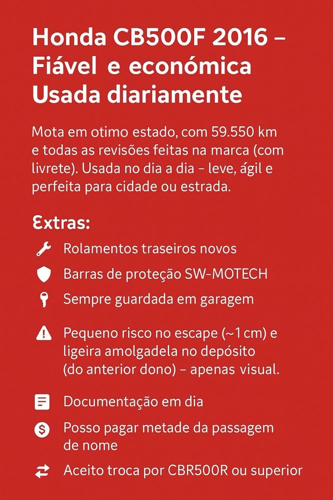 CB500F (2016) ABS (anuncio atualizado)