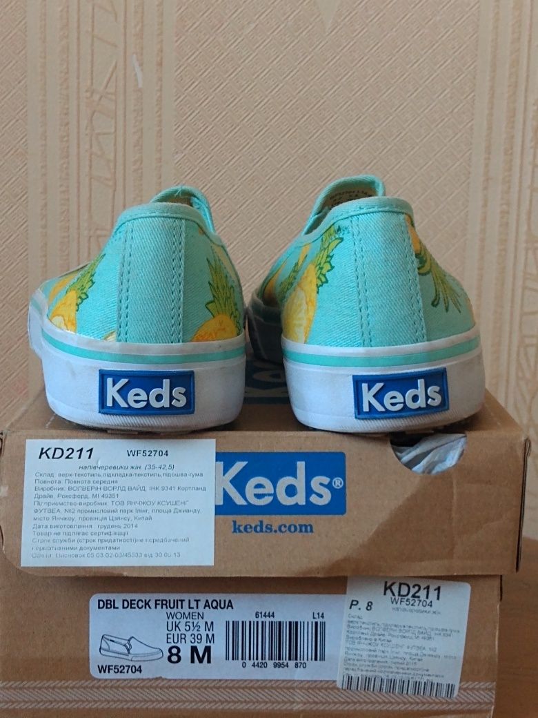 Женские слипоны Keds р.39 в идеальном состоянии