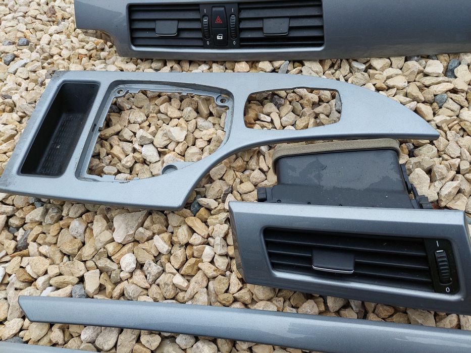 Dekory Wnętrza BMW E60 E61 LCI CIC Komplet Srebrny połysk