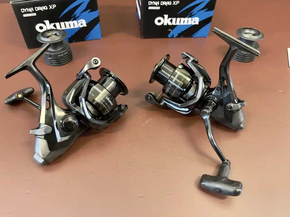 2шт! Катушка Okuma Dyna Drag XP Baitfeeder + 150м Climax Cult Carp