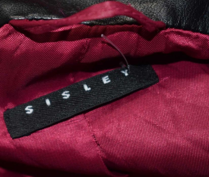 Kurtka XS S 34 ramoneska eko skórzana biker Sisley skóra pilotka