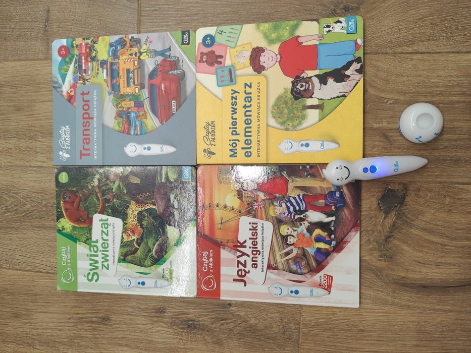 Albik zestaw czytaj z albikiem pióro 4 książki