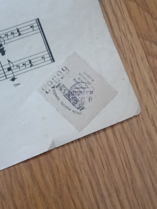 Partitura antiga  As Rosas