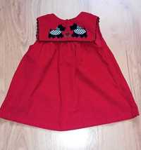 Czerwona elegancka sukienka dla dziewczynki rozmiar 98
