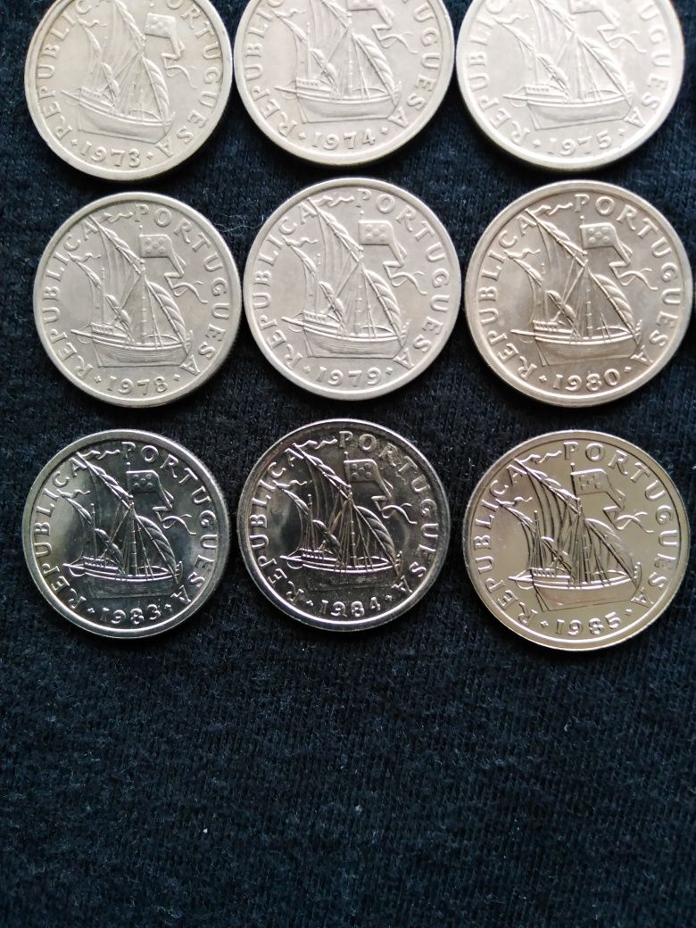 Coleção de moedas de2.5 escudos