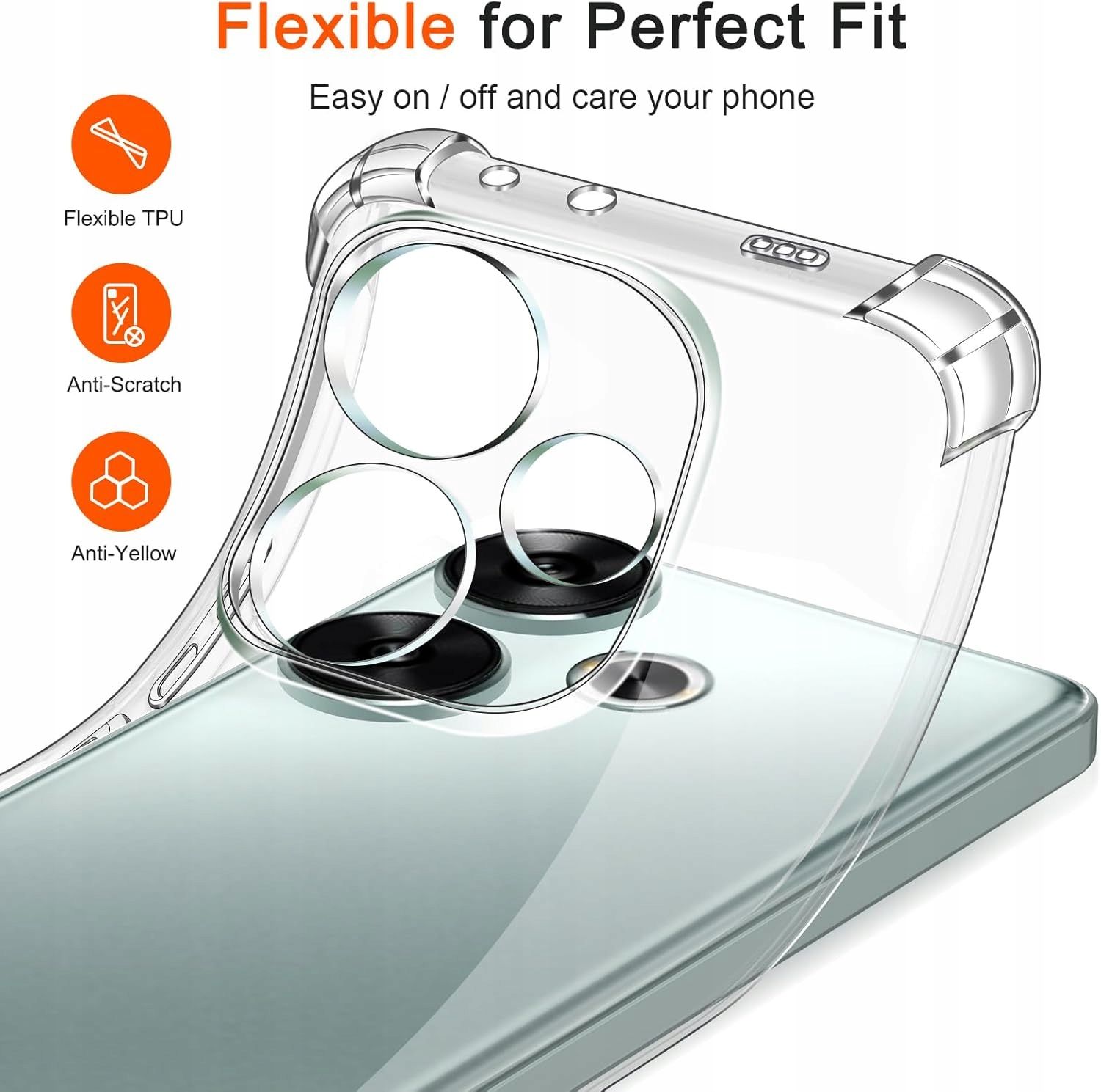 ivoler etui do xiaomi poco f6 5g, przeźroczyste plecki