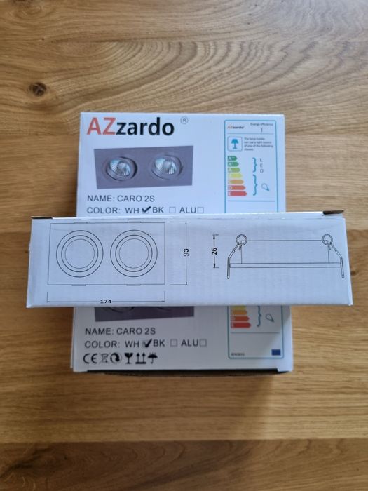 Zestaw 3 nowych lamp Azzardo Caro kolor biały