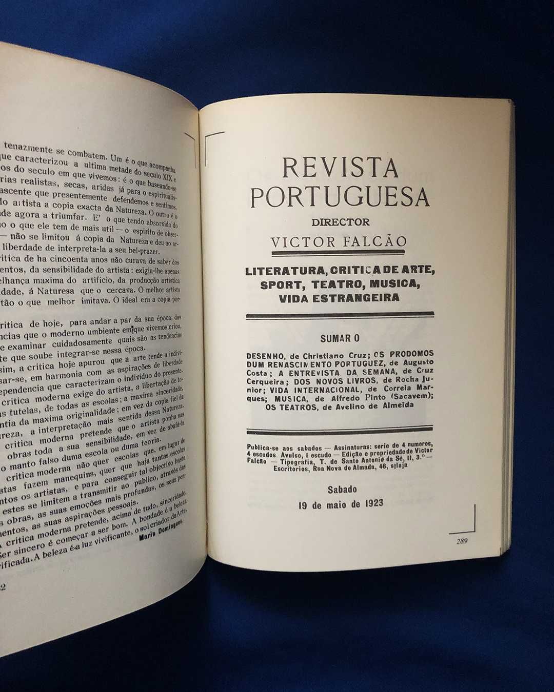 REVISTA PORTUGUESA (2 vols) edição facsimilada