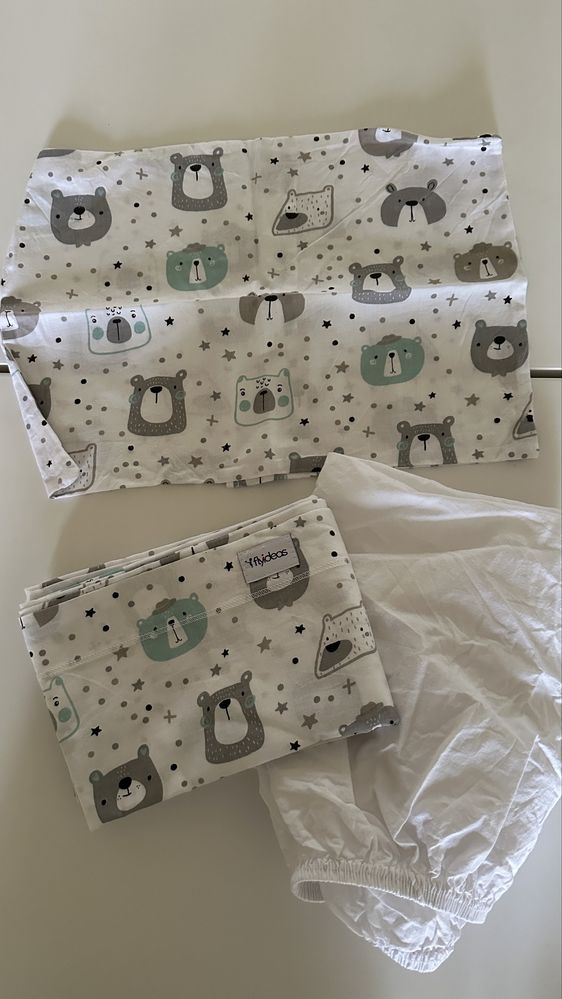 2 conjuntos de lençois para mini -berço next2me 50x83 cm por estrear