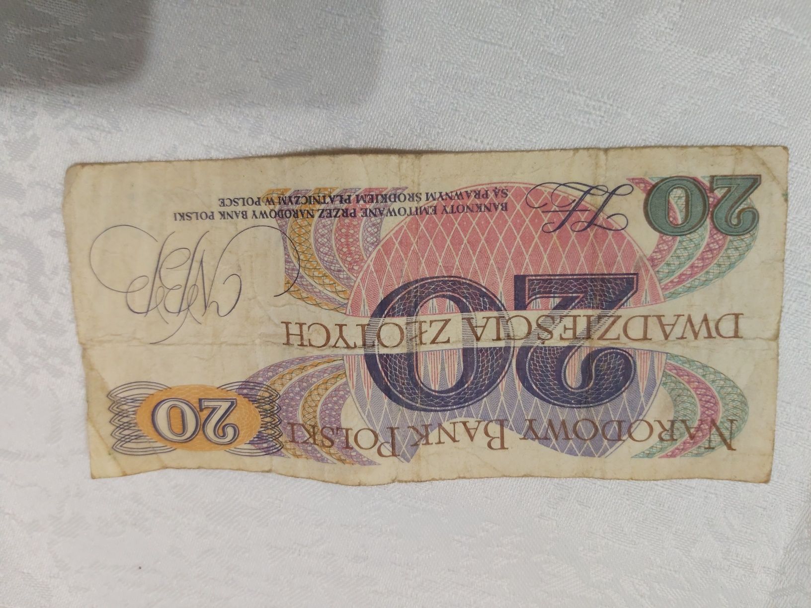 Banknot 20zl z 1982 roku
