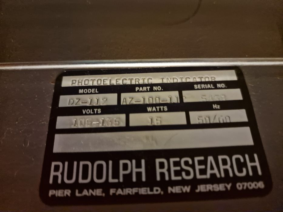 Rudolph Research photoelectric indicator model dz 112