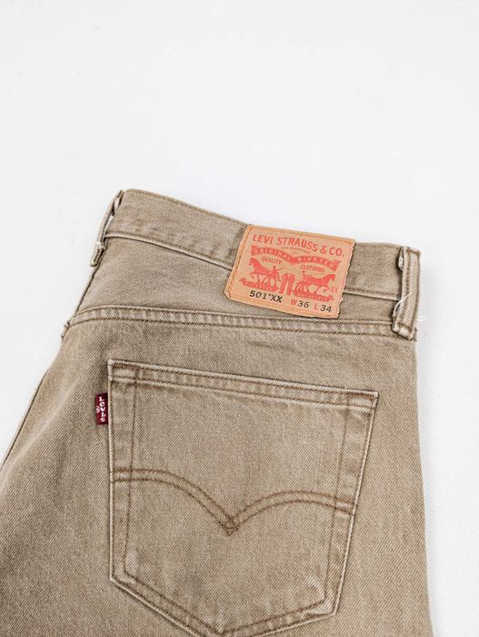 Levi's 501 brązowe spodnie jeansowe jeasy 36/34 L