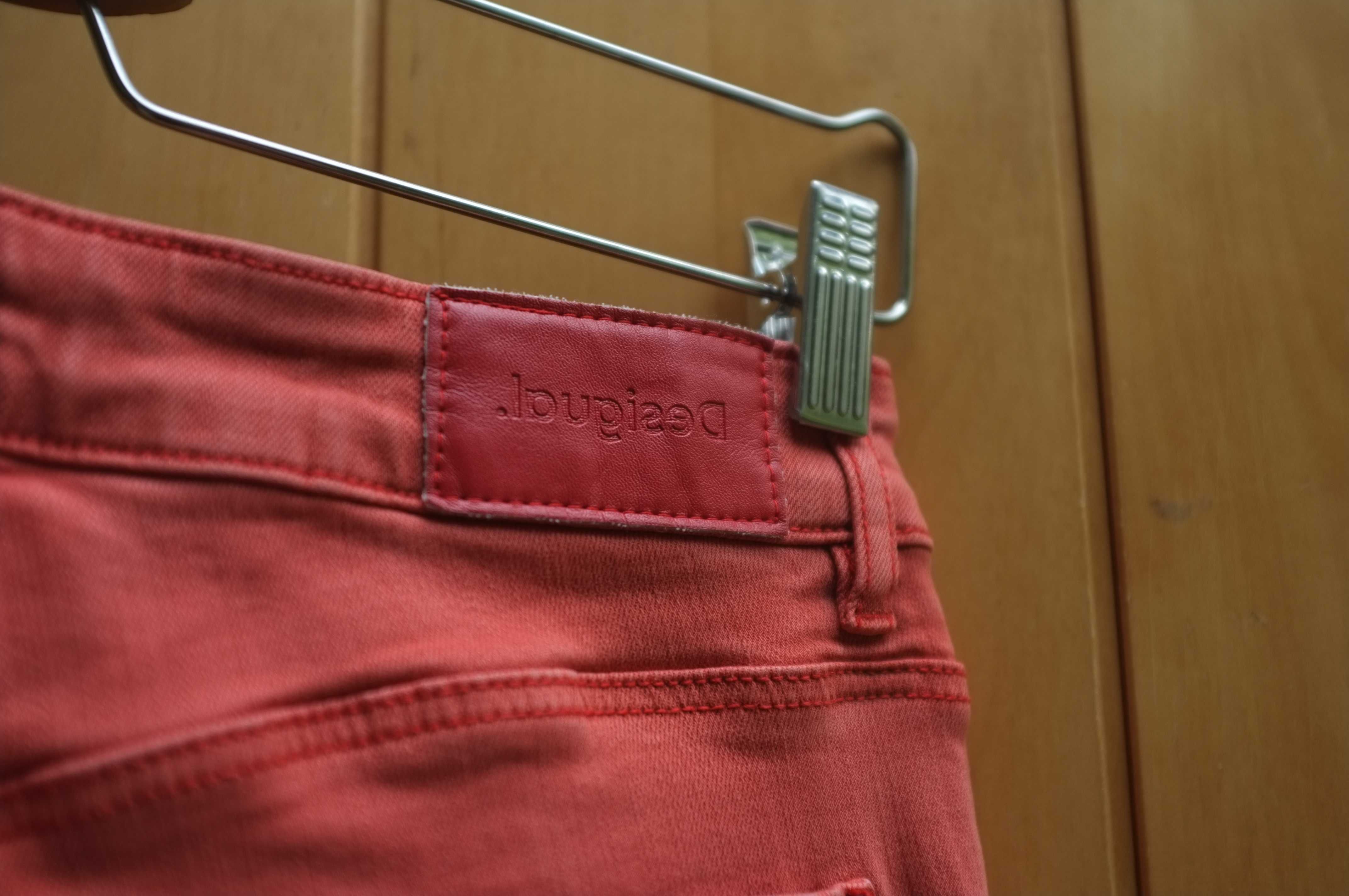 morelowe jeansy Desigual  rurki 38 etno boho rockowe punkowe hippie