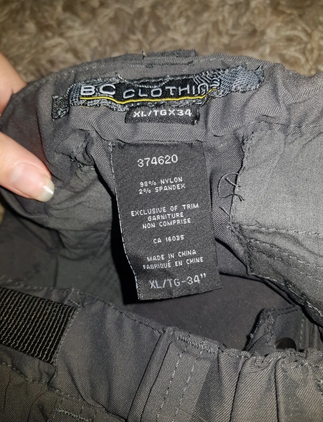 Nowe Spodnie Bojówki BC Clothing XL 34 regulowany pas