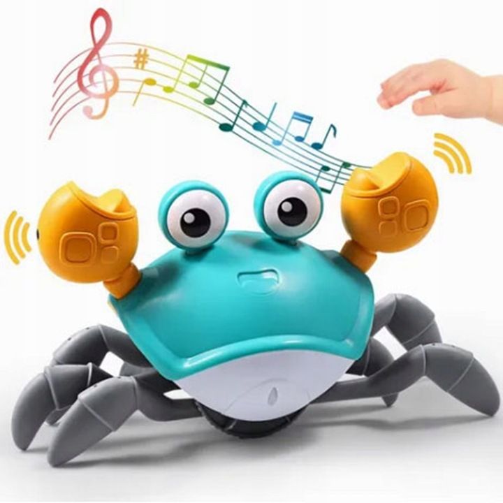 Uciekający Pełzający Krab Interaktywna Zabawka Dzwięki Gra Muzyka Chod
