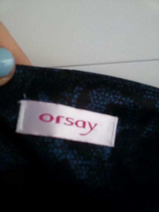 Piękna sukienka gorsetowa Orsay. Granatowa /czarna. Śliczny efekt! Bdb