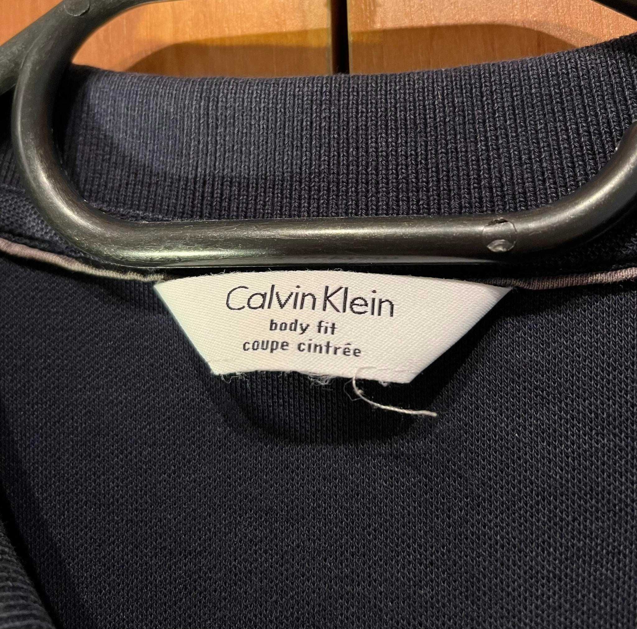 Oryginalna bluzka polo męska granatowa krótki rękaw Calvin Klein M