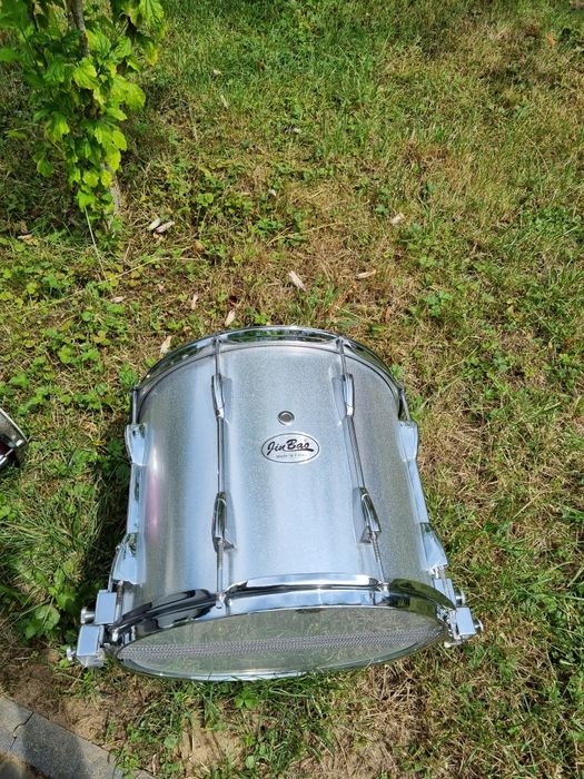 Werbel stalowy 14"x10" marszowy srebrny