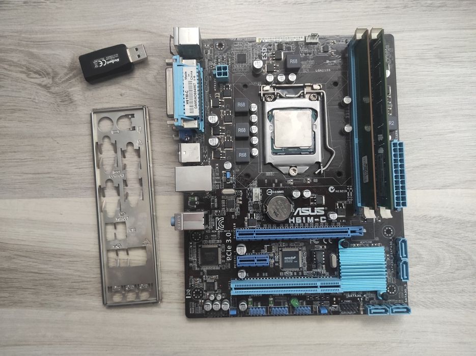 CPU Intel Core i5 3470 + Płyta główna h61 + 8GB RAM