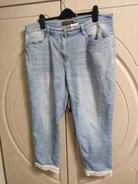 женские голубые джинсы капри  бриджи, р.52-54/EUR 44