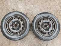 VW SEAT SKODA R15 2x KOŁO ZIMOWE / ZAPASOWE 15 6J ET43 5x100 57.1mm FELGA 6Q0601027M OPONA 195/60/R15 5.5 i 6mm 2020r POLO IV 6N IBIZA III CORDOBA II FABIA I II ROOMSTER