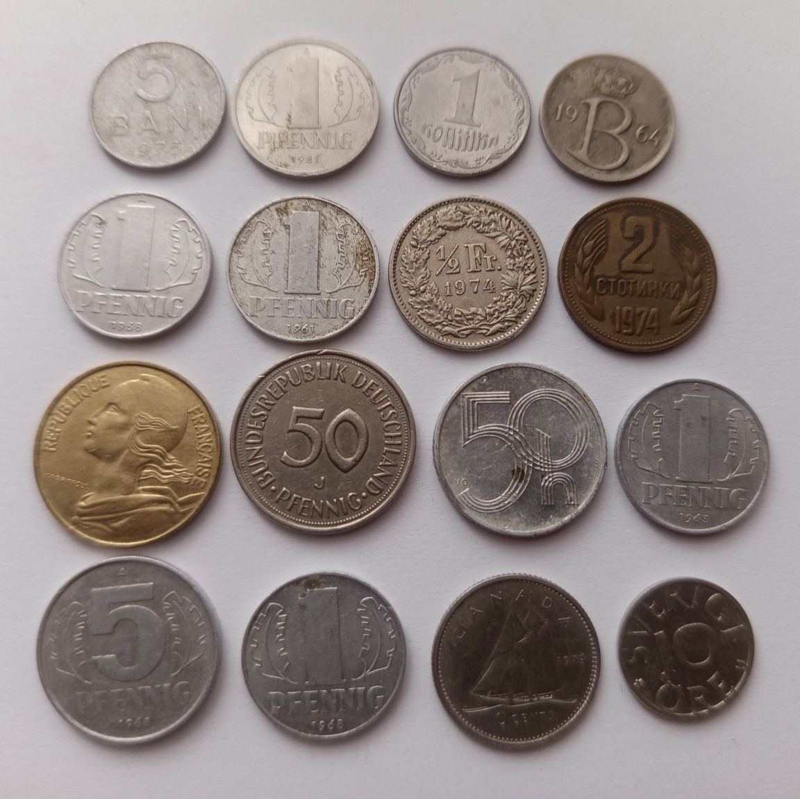 16 monet z obiegu zagraniczne