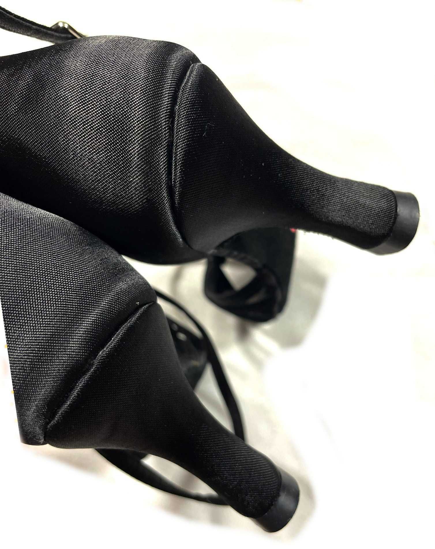 Nowe buty do tańca Latino 39 czarne 7 cm supełek
