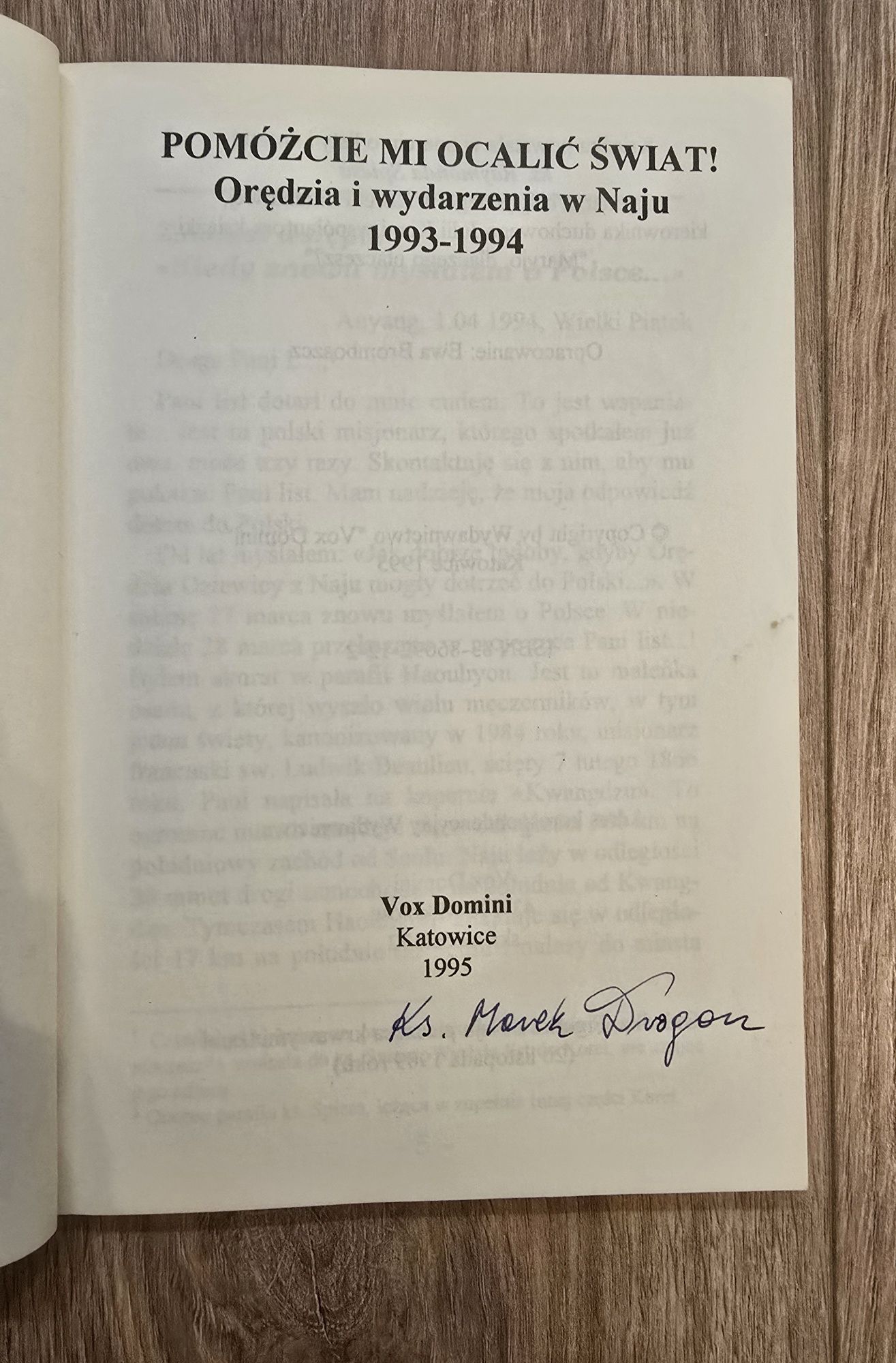 Pomóżcie mi ocalić świat! z autografem ks. Dragona!