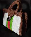 Mala tipo gucci em croche