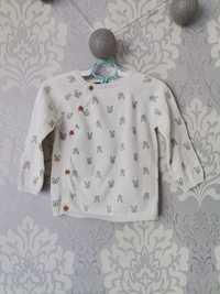 Sweter bawełniany niemowlęcy dla dziewczynki r. 74