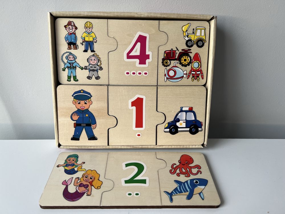 Janod Uczę się liczyć oraz puzzle Lidl 3+