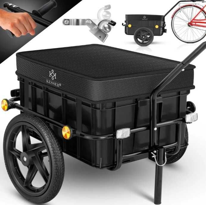 Przyczepka rowerowa przyczepka transportowa do roweru daszkiem