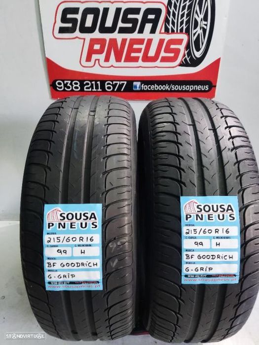 2 pneus semi novos 215-60r16 bf goodrich - oferta dos portes 85 EUROS